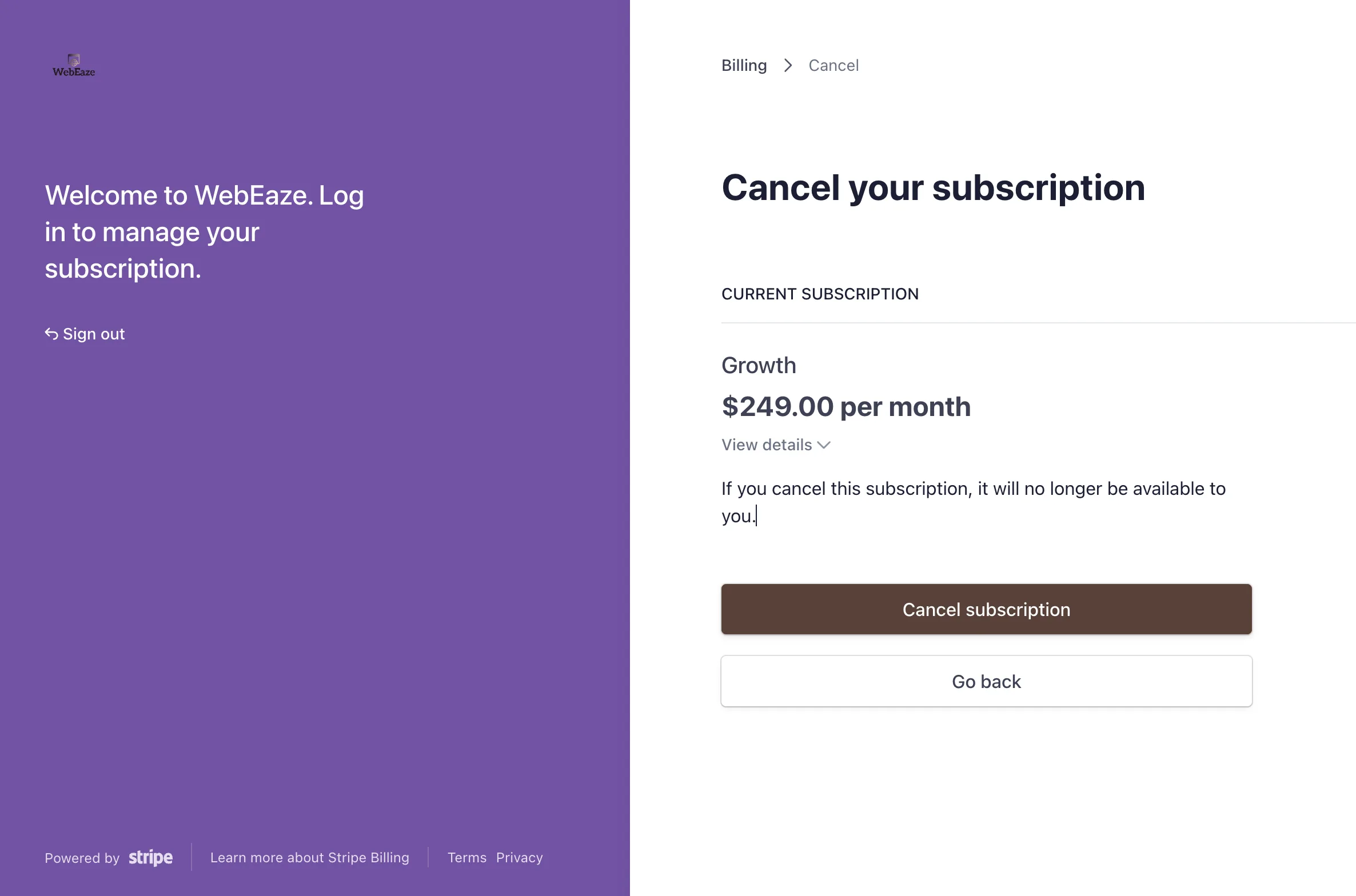 Cancel Subscription Second Screenshot