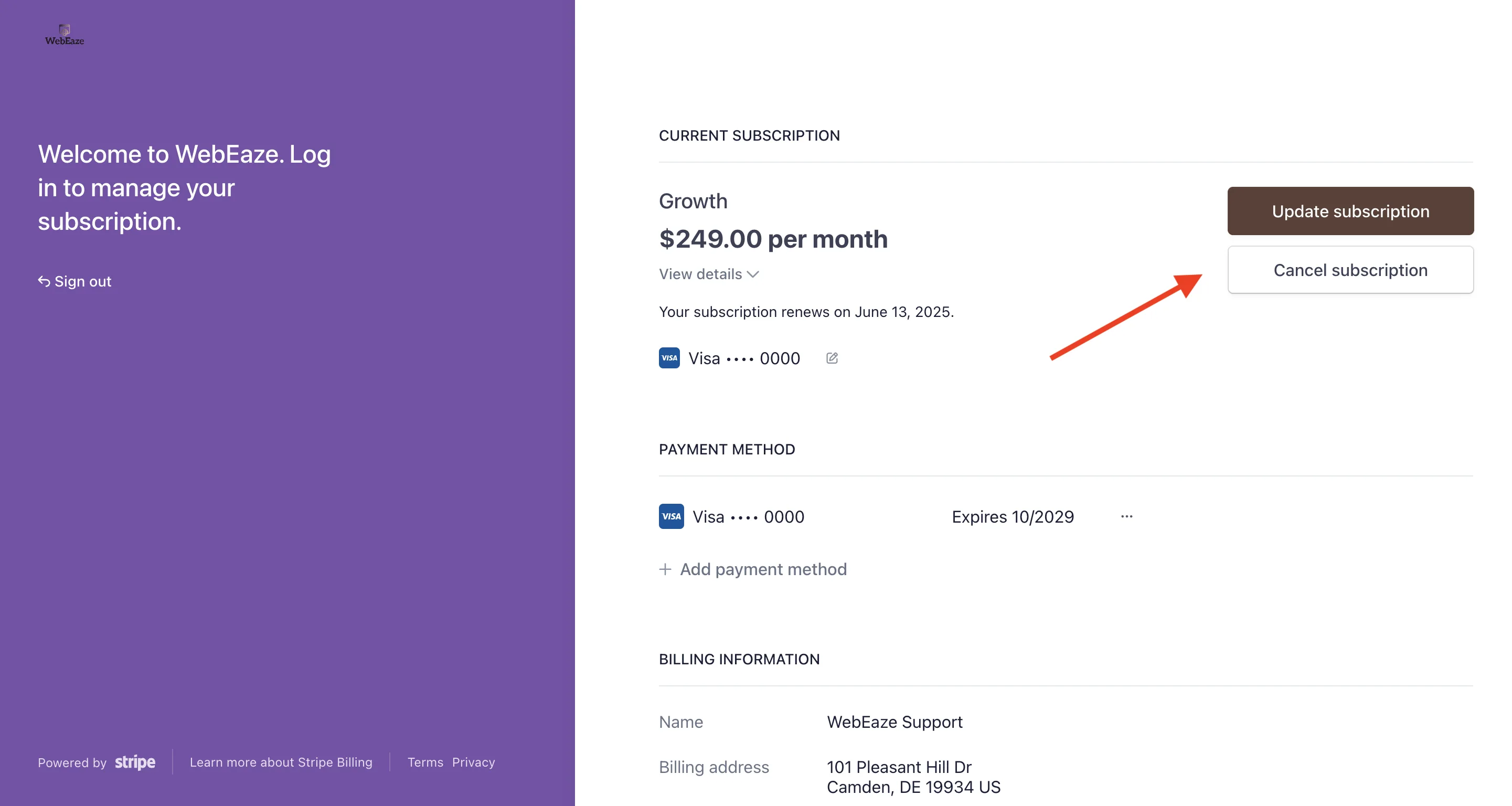 Cancel Subscription First Screenshot