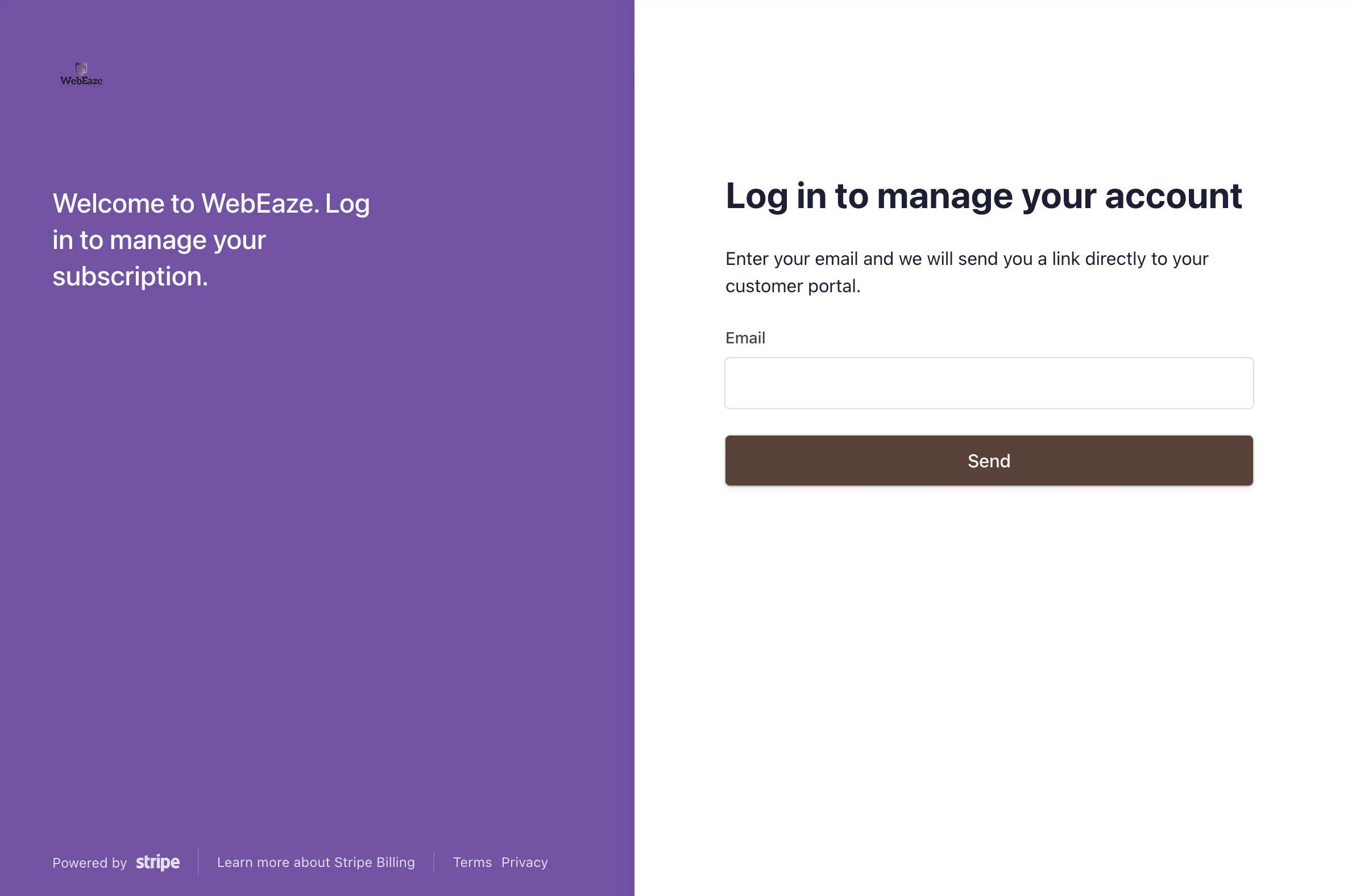 Stripe Portal Screenshot