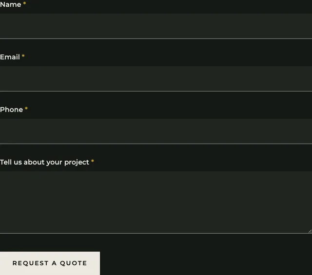 The free quote request form on the Grass Goats website