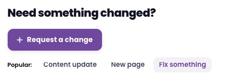 Requesting a change through the client portal