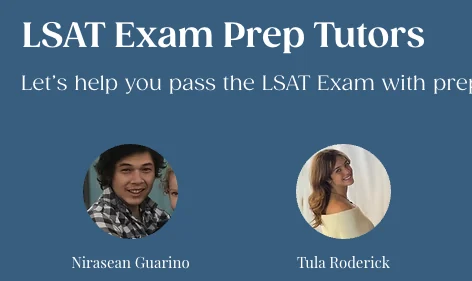 Tutor bio with photo and credentials