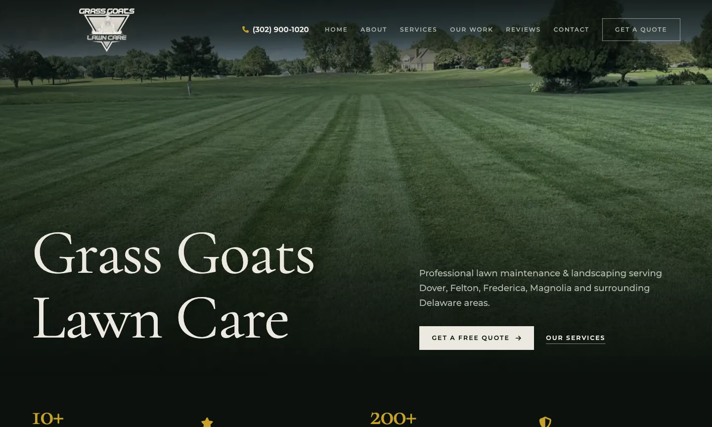 The Grass Goats Lawn Care website we built