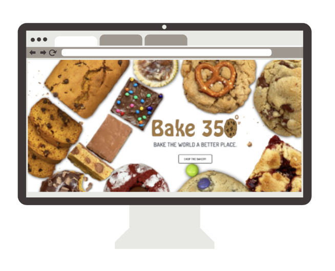 Bake 350 Degrees website example