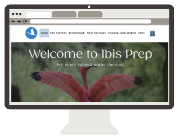 Ibis Prep website screenshot