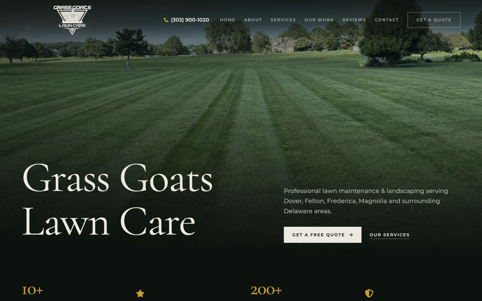 The Grass Goats Lawn Care website